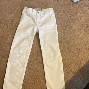 Girls Abercrombie slim fit white distressed jean Sz 7/8